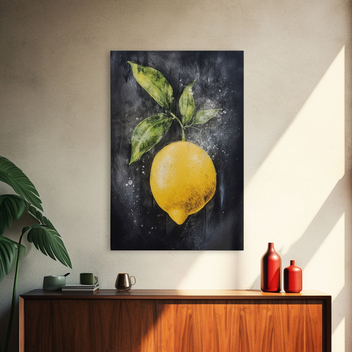 LEMON Art Canvas Print - Unframed Oil Print - Print Still Life Original - Small Still Life Painting Print- Lemon Art Print - Fruit Art