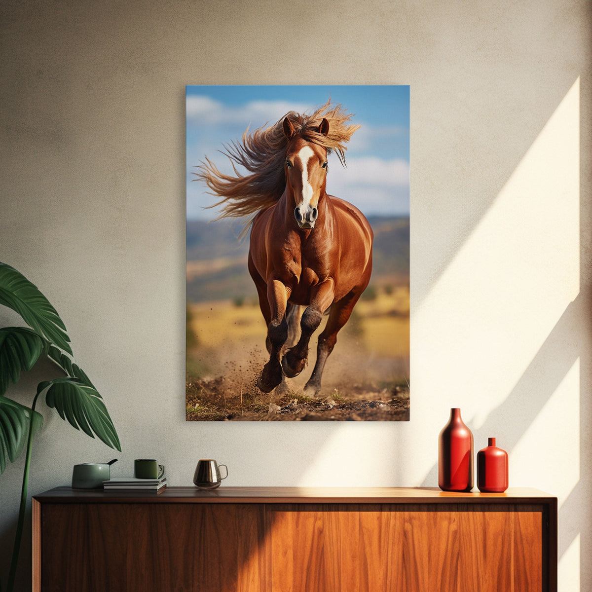 Horse Portrait, Animal Wall Art, Horse Painting, Canvas Print, Wall Art, Vertical Print, Gift For Horse Lover, Southern Decor, Farmhouse Art