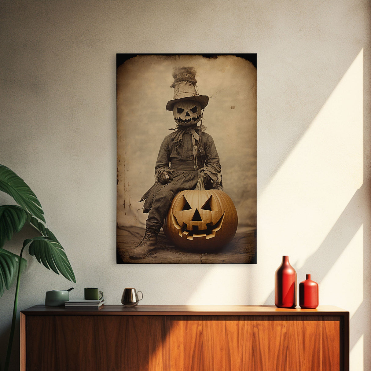 Spooky Decor, Halloween Wall Art, Horror Art Print, Dark Art, Canvas Wall Print, Wall Art, Vertical Print, Room Decor, Home Wall Decor,