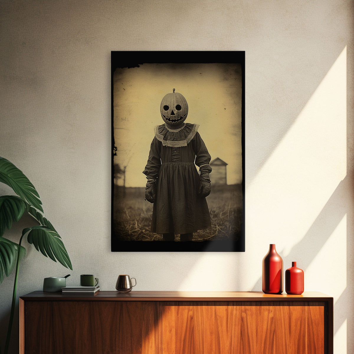 Creepy Wall Art, Horror Home Decor, Scary Wall Art, Spooky Halloween Canvas Print, Wall Art, Vertical Print, Home Decor, Wall Decor