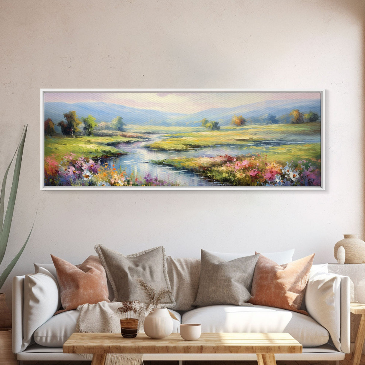 Mountain and Forest Canvas Wall Art, Hill and Trees Canvas Wall Decor, Nature and Forest Decoration, Canvas Print Home Decor Wall Hanging