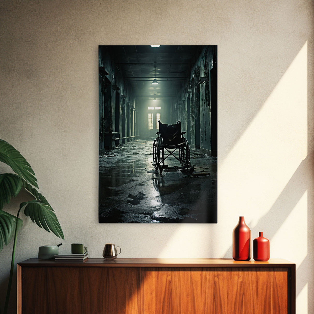 The Abandoned Asylum, Halloween Wall Art, Scary Wall Art, Canvas Print, Wall Hanging, Portrait Art, Horror Home Decor, Dorm Room Art
