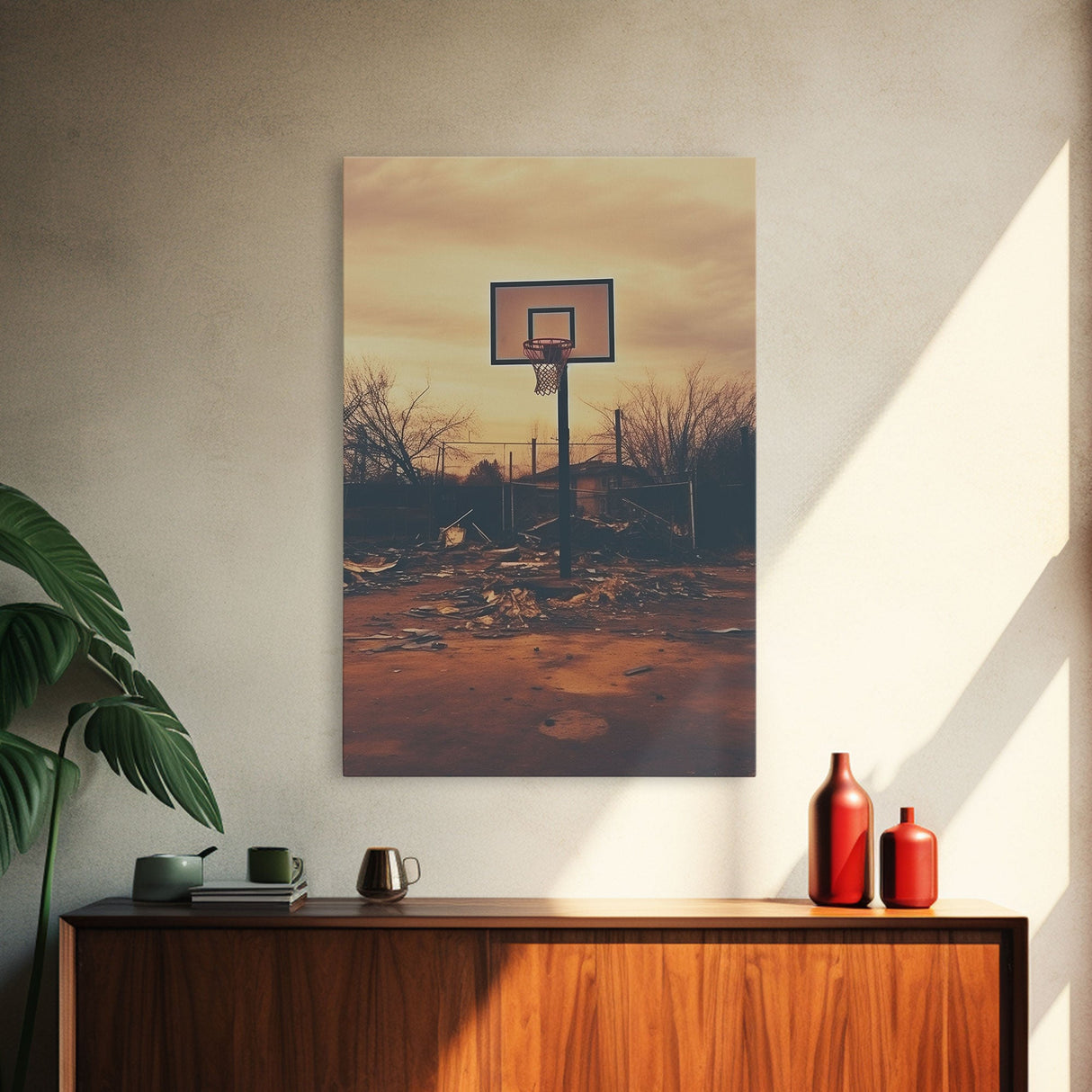 Basketball Wall Art, Sports Wall Art, Canvas Print, Wall Hanging, Portrait Art, Family Home Decor, Housewarming Gift, College Dorm Decor