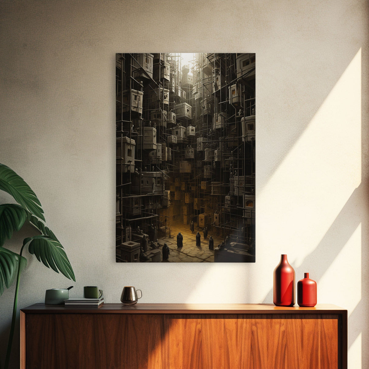 Creepy Wall Decor, Dark Art Print, Canvas Print, Wall Hanging, Portrait Art, Spooky Room Decor, Dark Fantasy Art, Fantasy Artwork, RV Decor