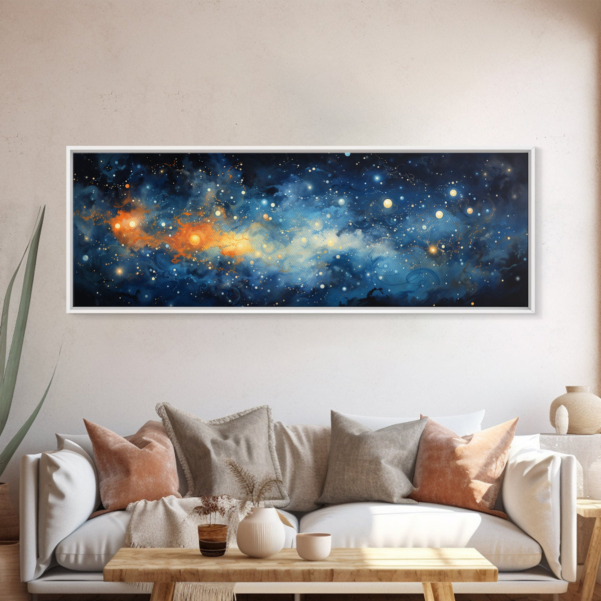 Framed Canvas Print Of The Universe, Space Exploration, Galaxy Print, Astronomical Gift, Room Decor, FREE SHIPPING