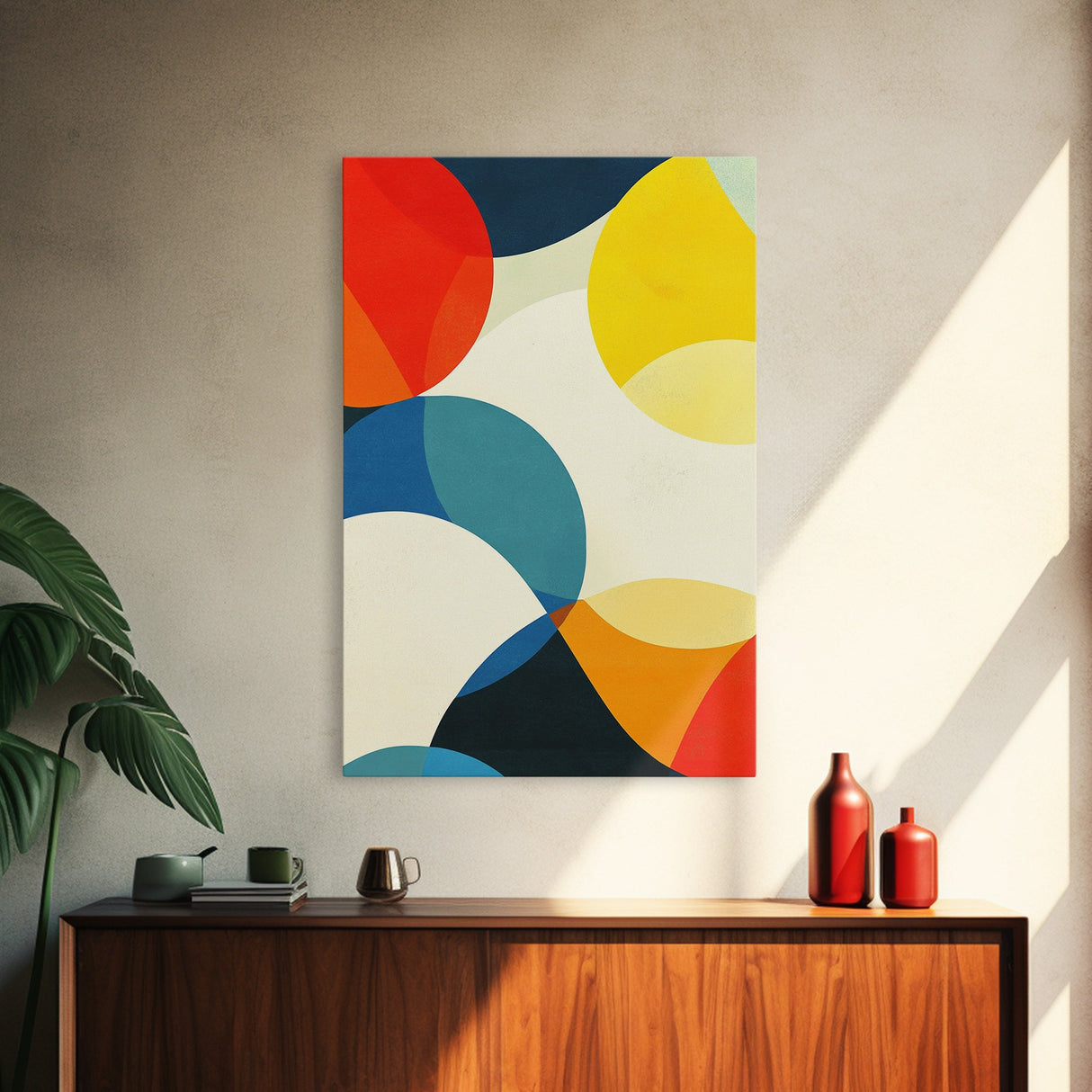 Large Colorful Abstract Art Painting Canvas Print, Abstract Extra Large Wall Art, Vertical Print