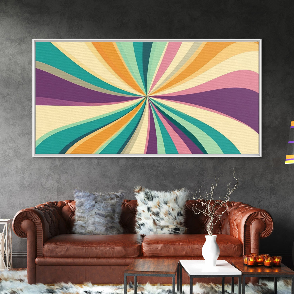 MCM Mid Century Modern Abstract Wall Art Canvas Print, Wall Decor, Wall Art, Modern Retro Canvas Print, Geometric Wall Art