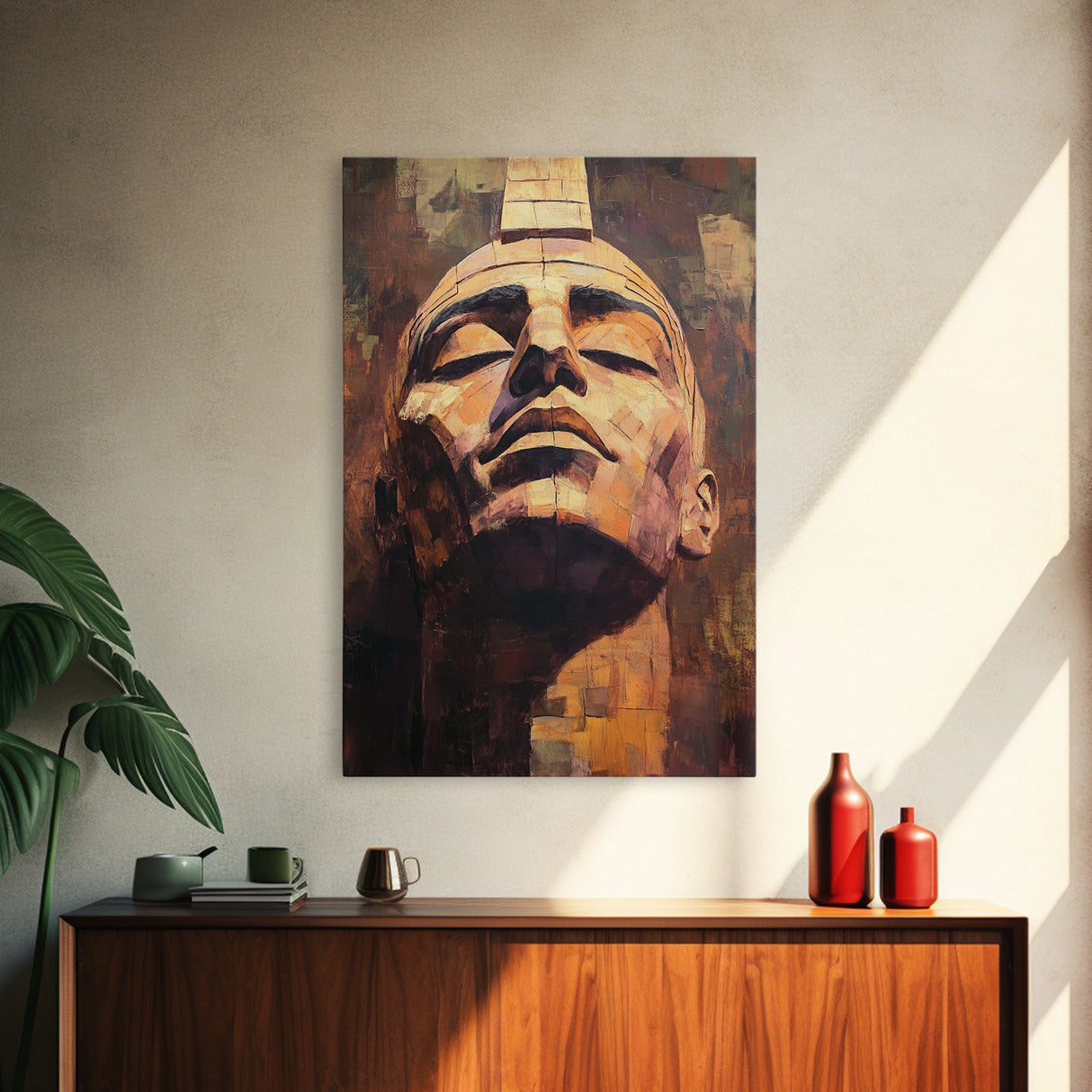 Ozymandias Painting Canvas Print, Ozymandias Wall Art, Ozymandias Print, Framed Canvas, Eclectic Home Decor