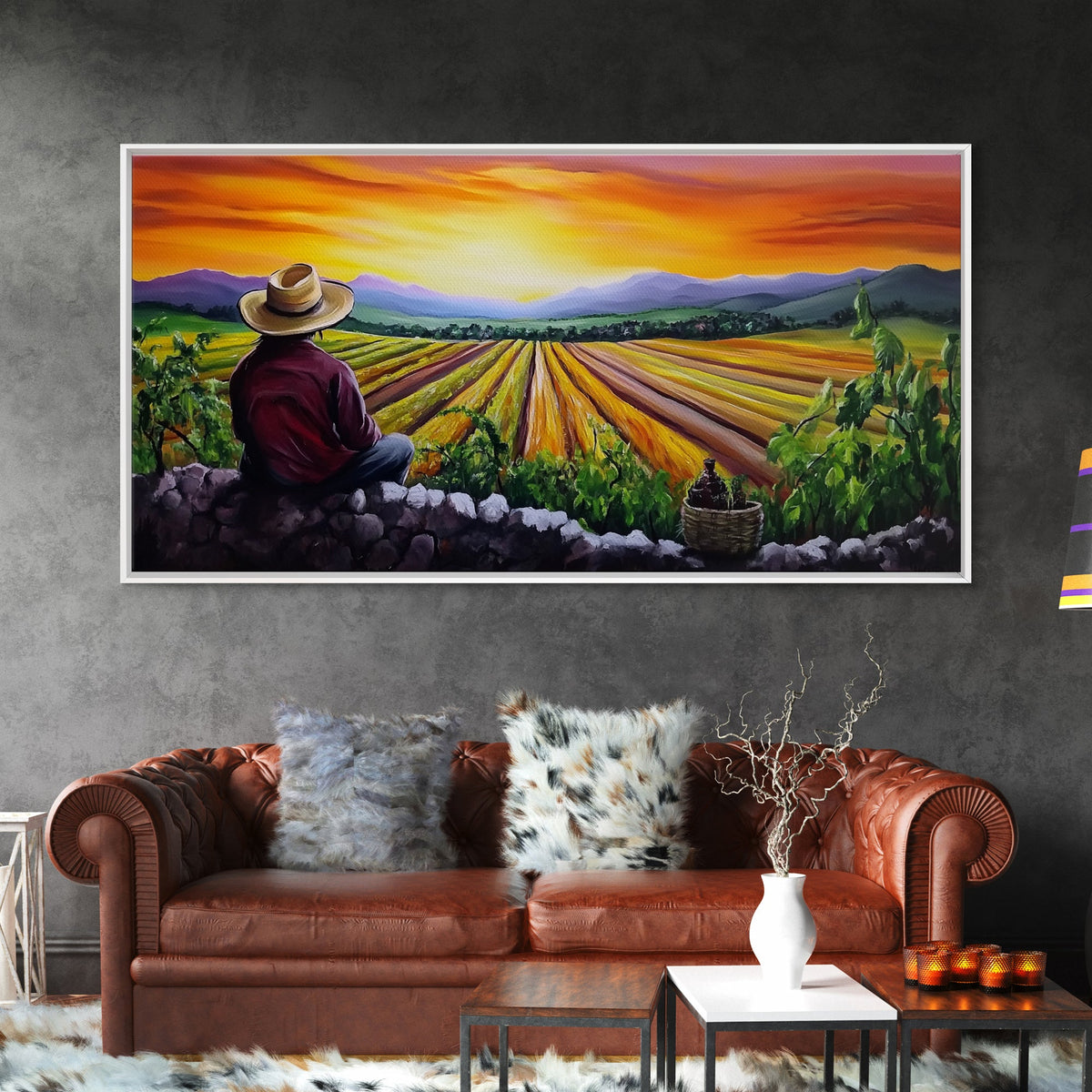 Mexicano Style Wall Art - Oil Painting Of A Farmer - Chicano Decor - Chicano Wall Art - Arte Mexicano - Cultura Mexicana Art