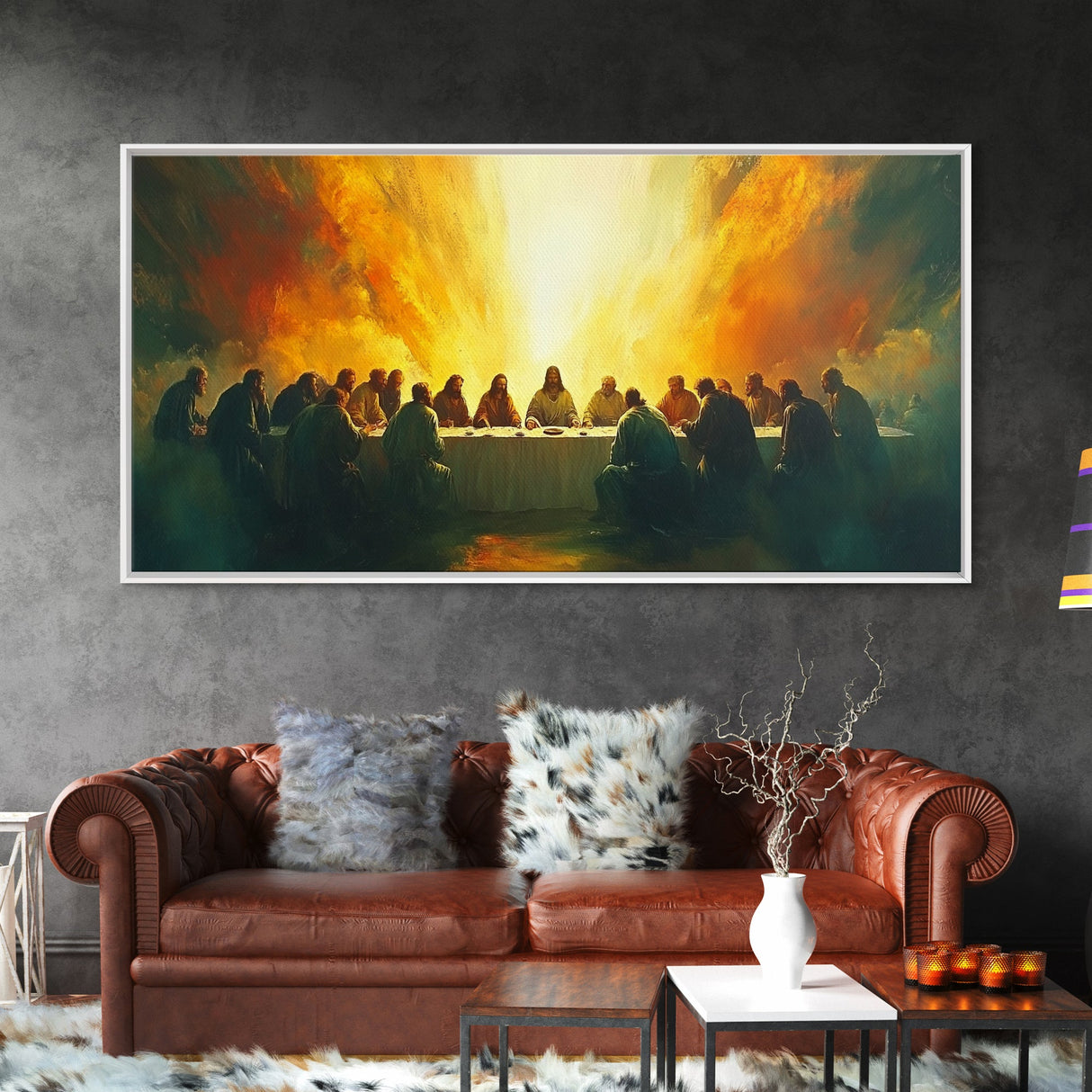 Last Supper Wall Art Framed - Canvas Print - Christian Home Decor - Christian Wall Art Religious Decor - Christian Gift - Jesus Art