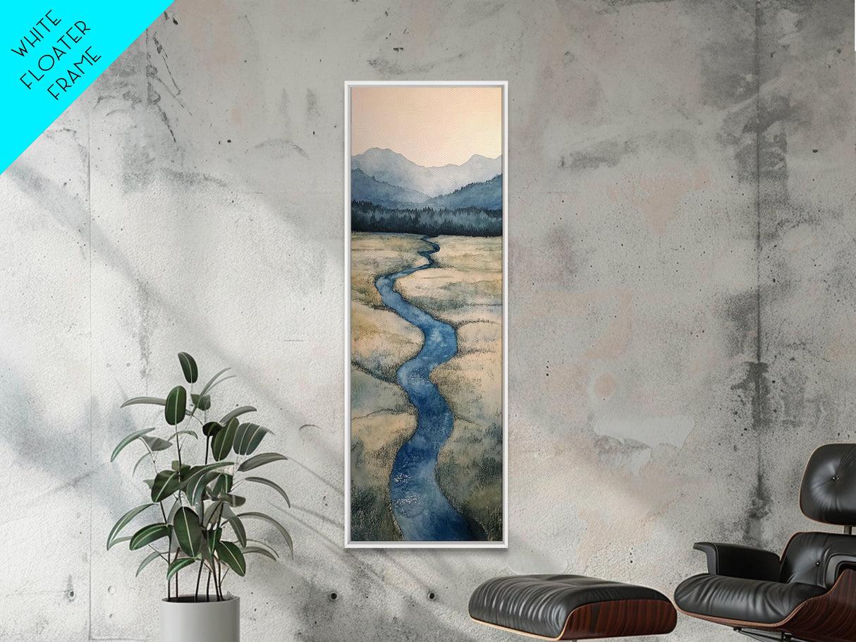 Framed Canvas Print Nature-Inspired Marsh Painting Landscape Painting Wabi Sabi Art Guest Room Art Rustic Decor Perfect Above Sofa Accent