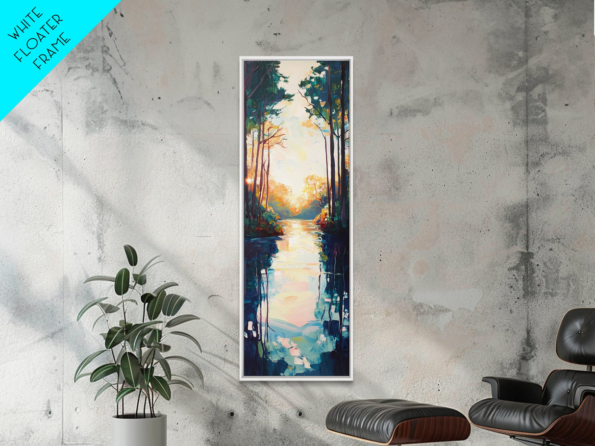 Forest Glow, Joshua tree art, wildflower painting, botanical prints, landscape painting, Framed Canvas Print, vertical wall art