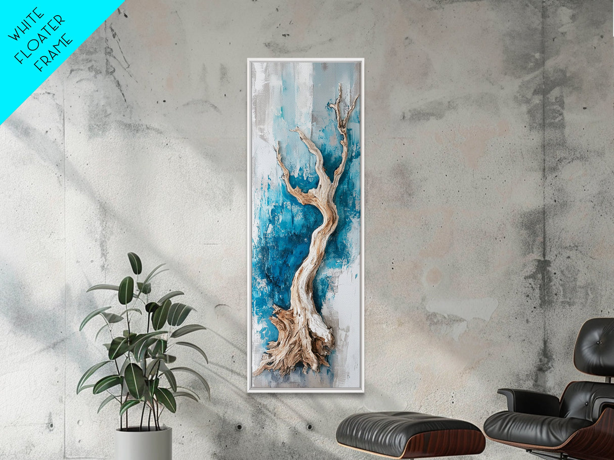 Gnarled tree, birch tree painting, Joshua tree art, pine tree art, rustic decor, farmhouse art, framed canvas print, moody art