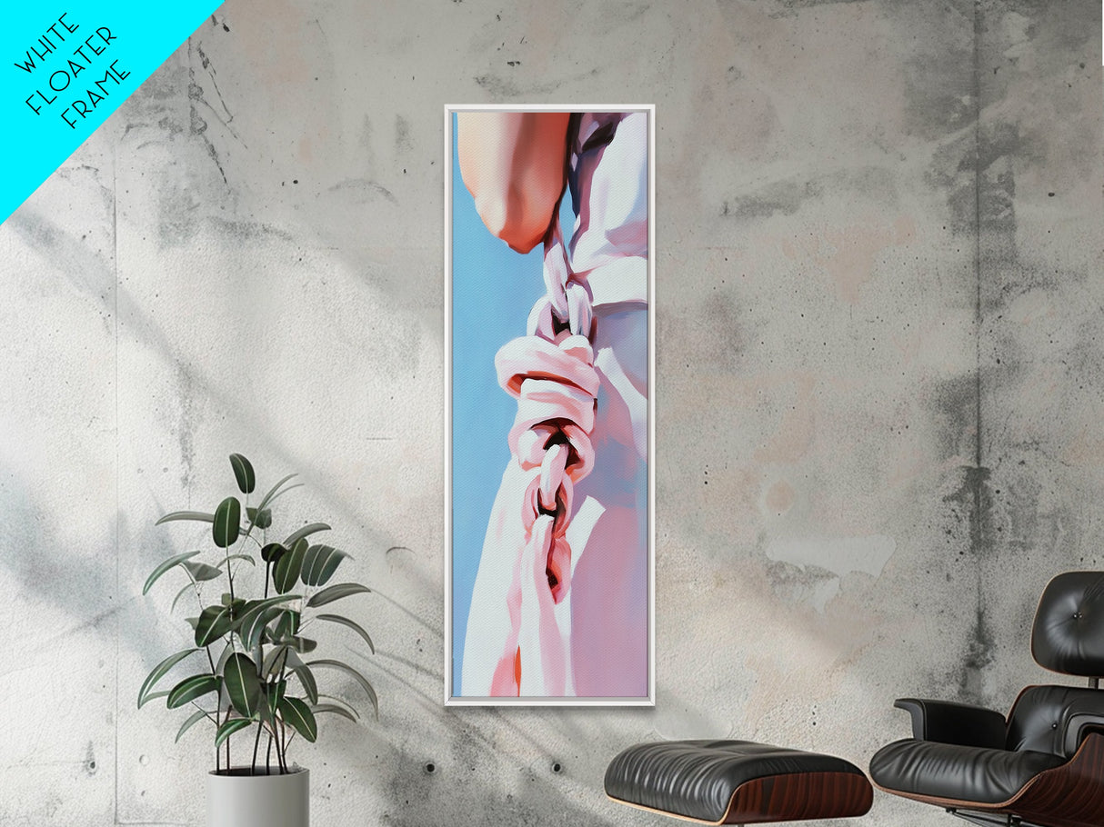 Twisted Fabric, Soft Detail, Fashion Elegance, Canvas Print, Minimalist Art, Bedroom Wall Decor, Chic Aesthetic, Stylish Modern Art