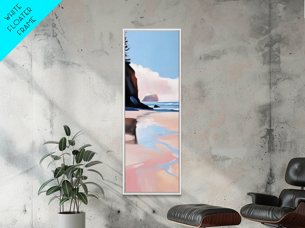 Tranquil Beach Scene, Coastal Canvas Print, Landscape Art, Sunset Decor, Serene Wall Art, Living Room Artwork, Beach Aesthetic