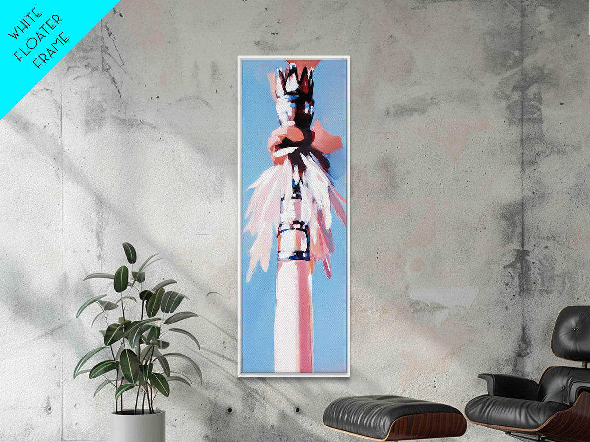 Feathered Totem, Tribal, Dreamy, Canvas Print, Boho Wall Art, Ethereal Painting, Spiritual Decor, Modern Artistic Decor