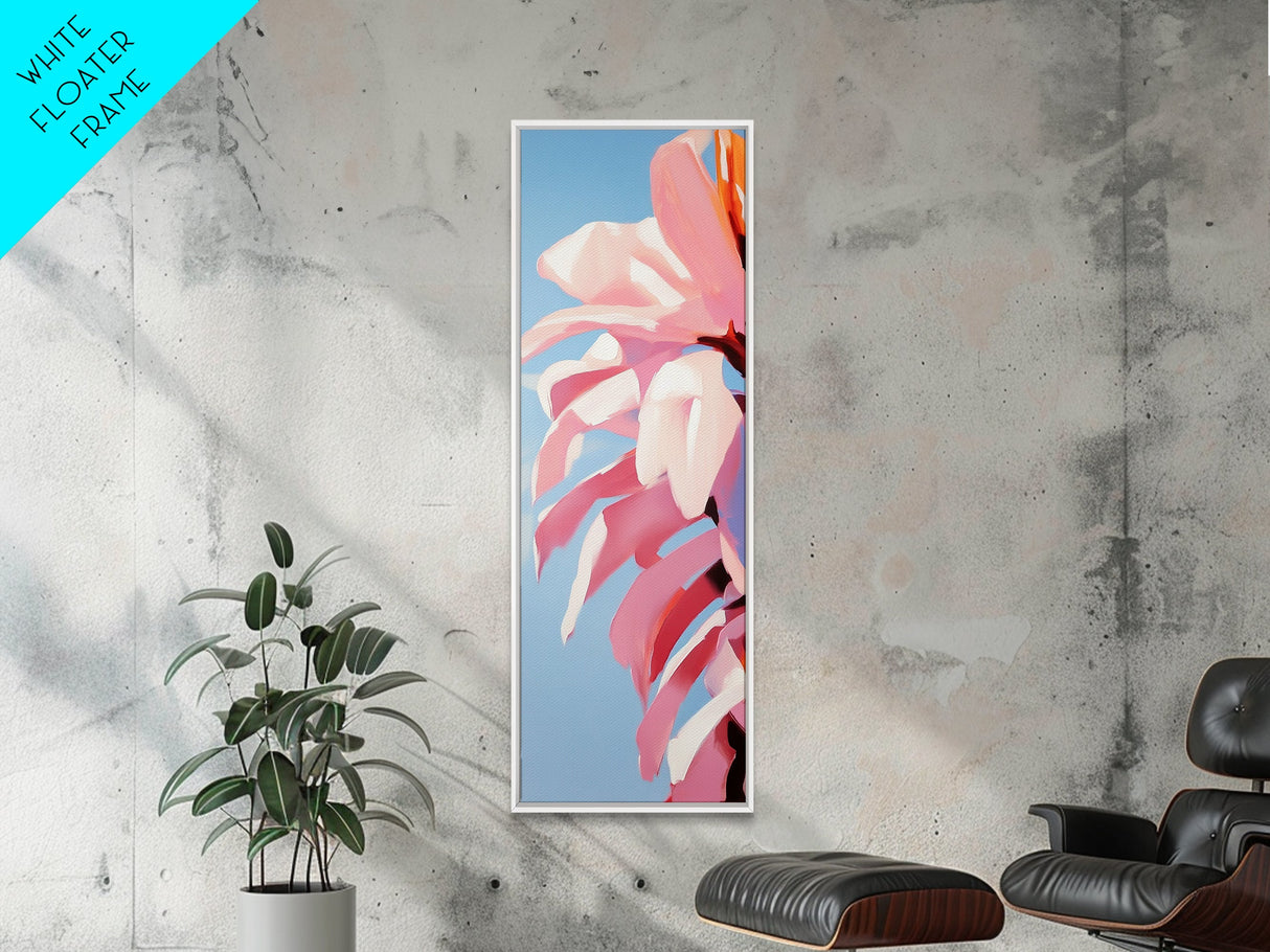 Floral, Pink Petals, Botanical, Nature Wall Art, Bedroom Wall Decor, Feminine Aesthetic, Modern Flower Painting, Canvas Print