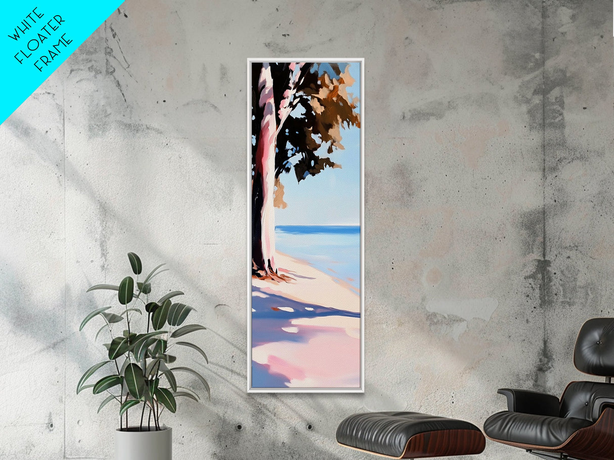 Serene Ocean, Pastel Beach, Coastal Landscape, Canvas Print, Minimalist Art, Living Room Art, Tranquil Seascape, Sunset Painting, Soft Colors