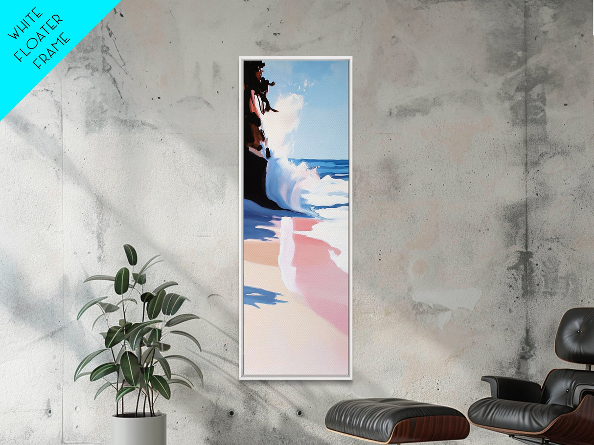 Ocean Wave, Coastal Beach Art, Modern Seascape, Blue Wall Decor, Living Room Print, Minimalist Art, Canvas Print, Nautical Style