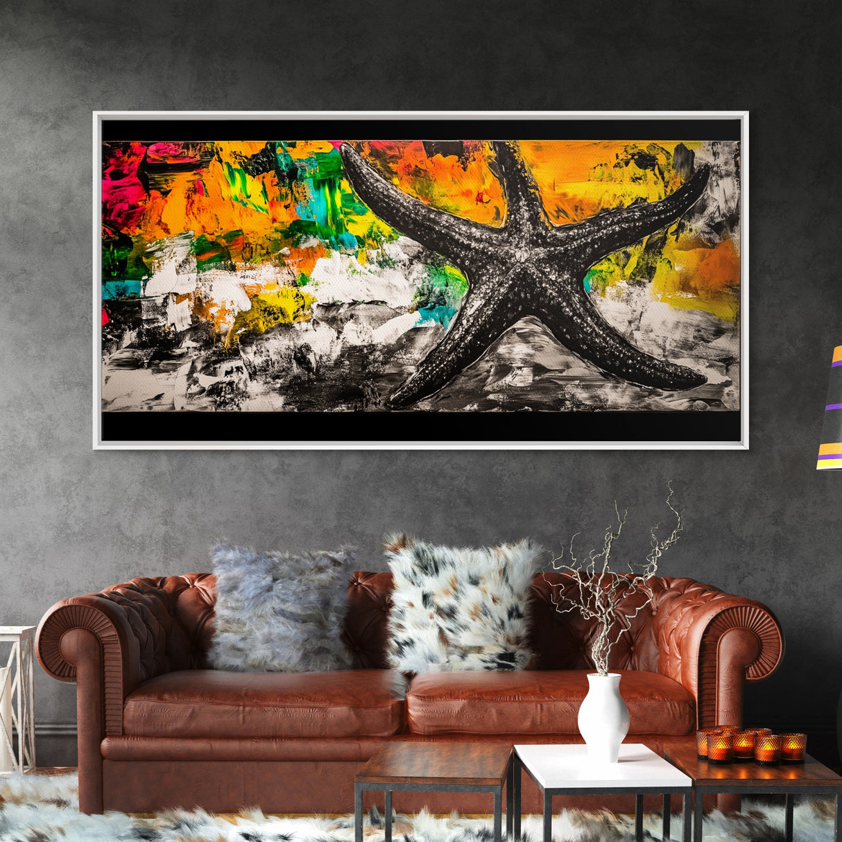 Longhorn Skull, Western Art, Rustic Farmhouse, Bold Monochrome, Dramatic Statement, Southwest Decor, Black and White, Canvas Print