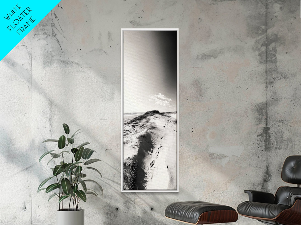 Sand Dunes Art, Coastal Minimalism, Desert Beach Wall Decor, Neutral Living Room Style, Framed Canvas Print, Nature Boho Aesthetic