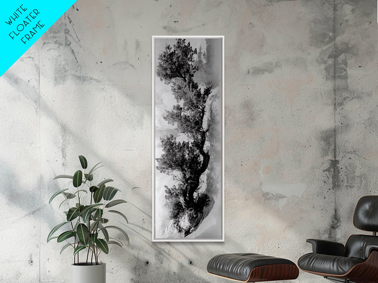 Lone Tree, Desert Strength, Abstract Nature, Surreal Landscape, Moody Tones, Canvas Print, Meditation Space Wall Art, Zen Vibe