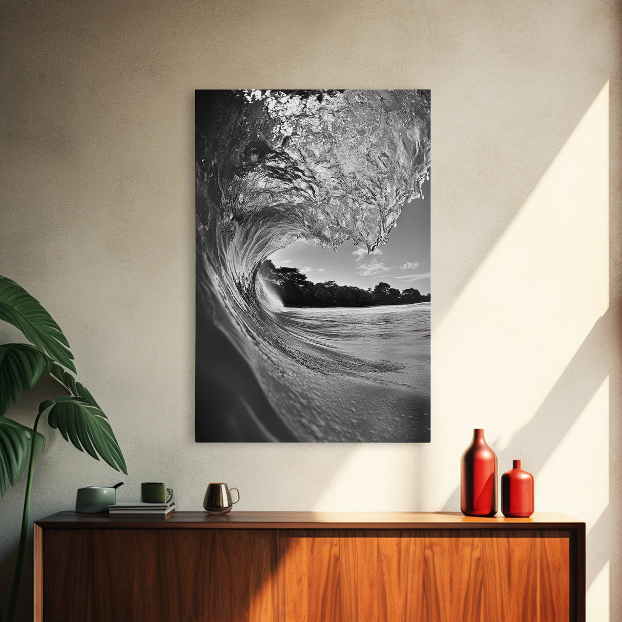 Ocean Wave, Surf Wall Art, Seascape Photography, Framed Canvas Print, Coastal Decor, Beach House Art, Bathroom Wall Art, Minimalist Art