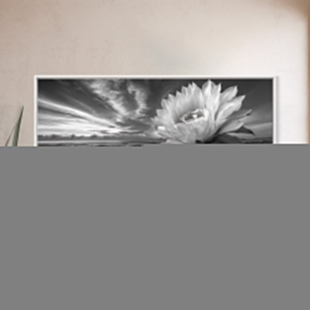 Desert Bloom Flower, Coastal Cactus Sunrise, Nature Canvas Print, Southwestern Wall Art, Boho Bathroom or Bedroom Decor