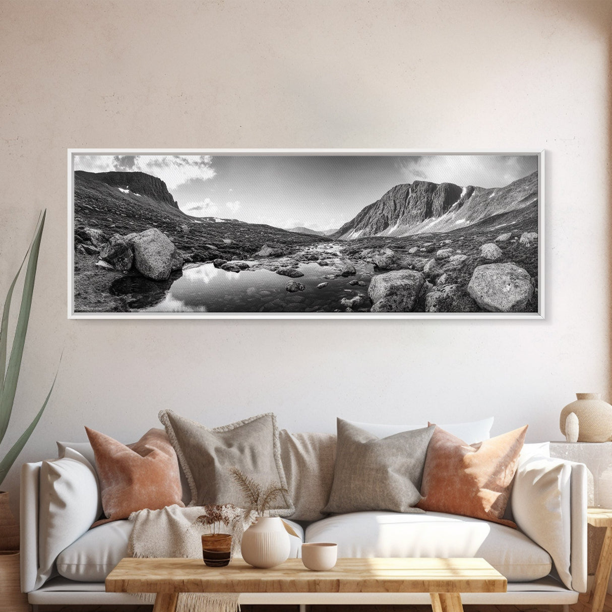 Mountain Stream, Rocky Path, Alpine Beauty, Wilderness Escape, Canvas Print, Cabin Wall Art, Nature Photography, Adventure Home Vibe