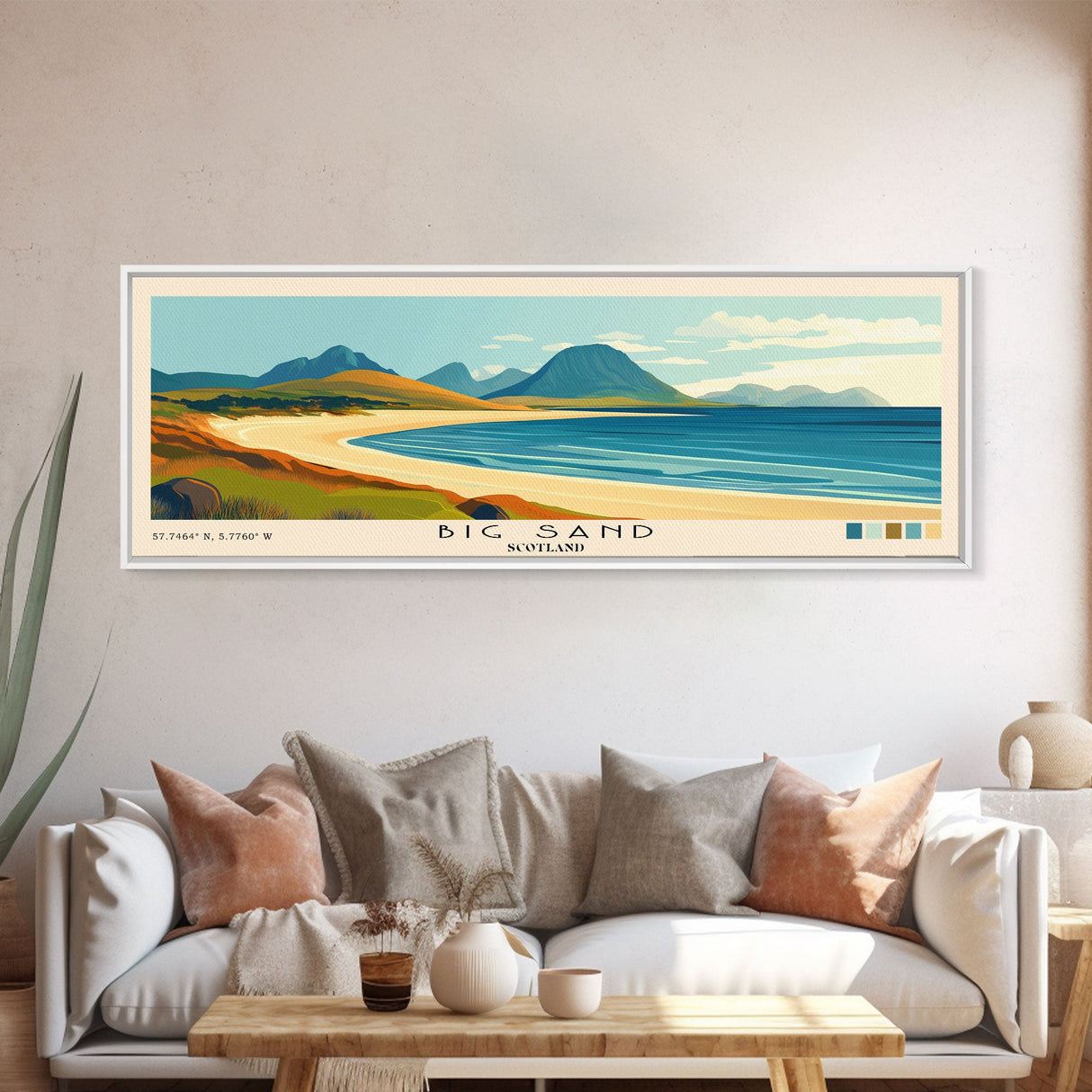 Big Sand, Scotland Panoramic Print, Vacation Gift, Scotland Wall Art, Vacation Wall Art, Vacatation Memories, Beach Decor, Beach Or Lakehouse Art