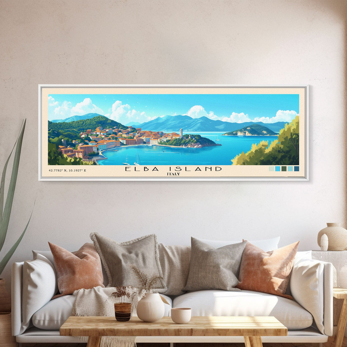 Elba Island, Italy Panoramic Print, Vacation Gift, Italy Wall Art, Vacation Wall Art, Vacatation Memories, Beach Decor, Beach Or Lakehouse Art