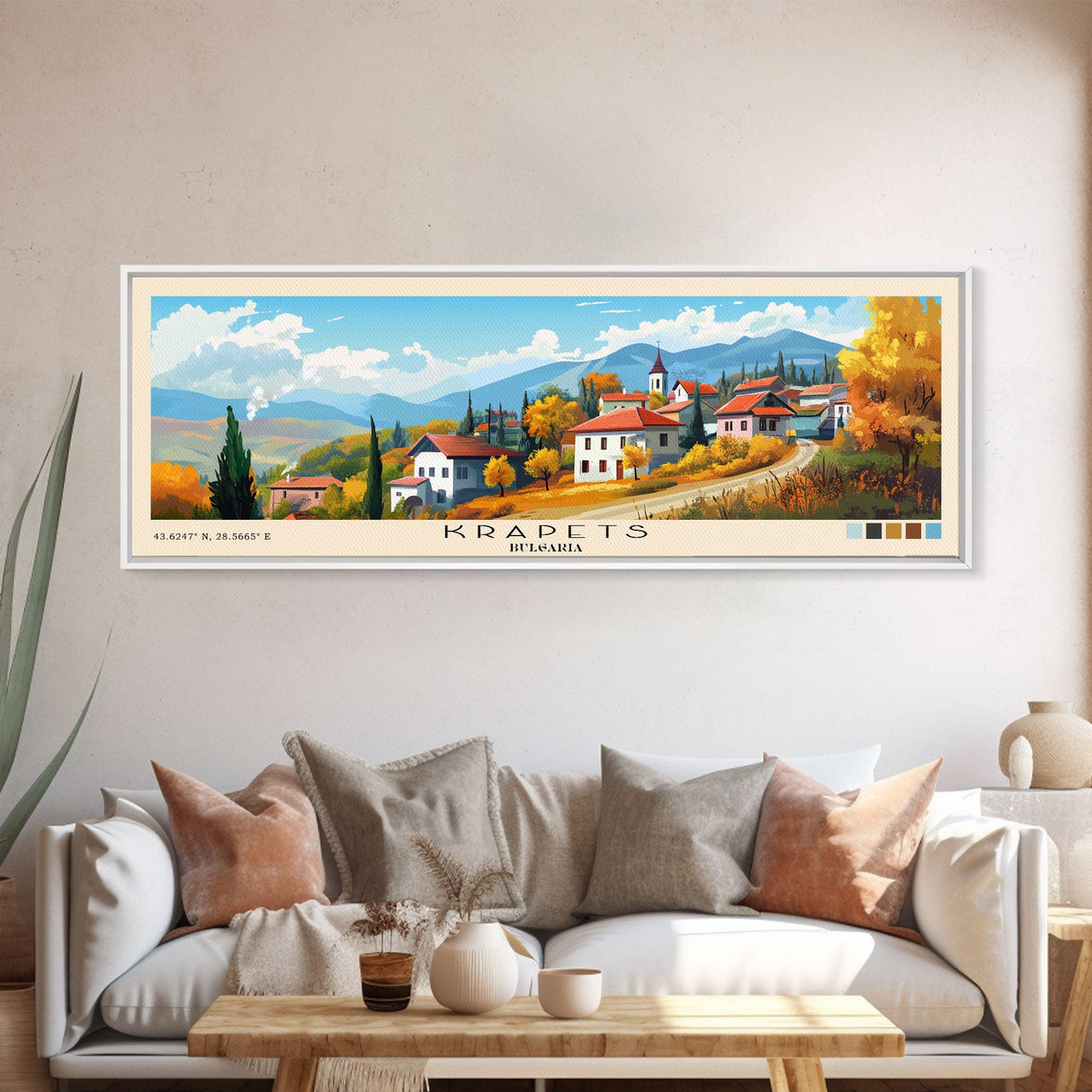Krapets, Bulgaria Panoramic Print, Vacation Gift, Bulgaria Wall Art, Vacation Wall Art, Vacatation Memories, Beach Decor, Beach Or Lakehouse Art