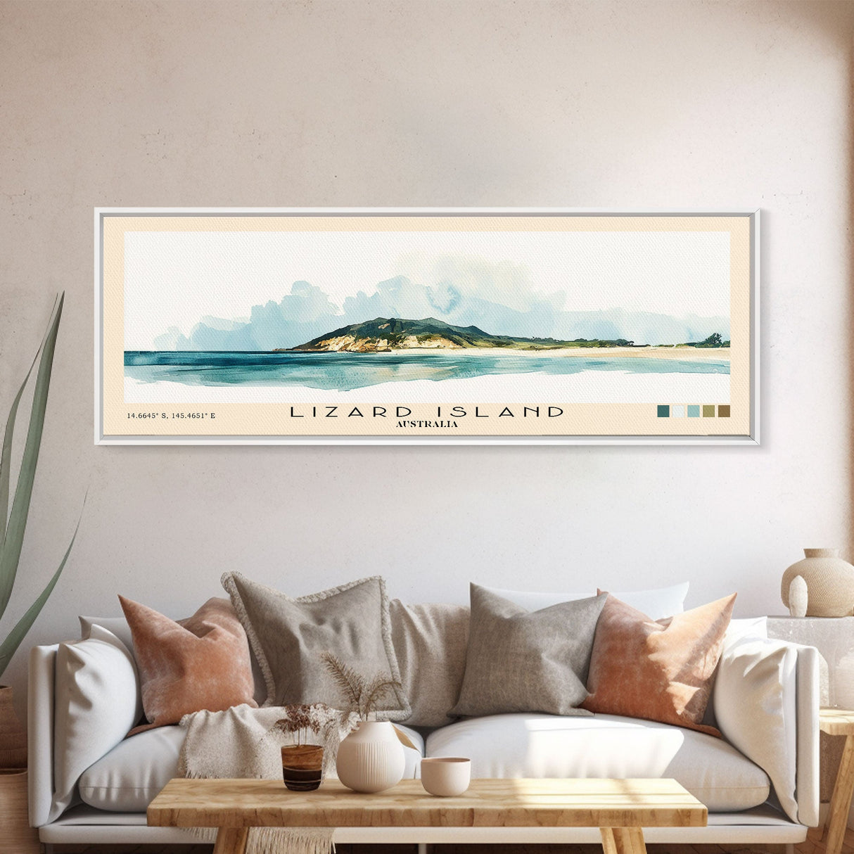 Lizard Island, Australia Watercolor Beach Print, Vacation Gift, Australia Wall Art, Beach Painting, Beach Decor, Beach Painting