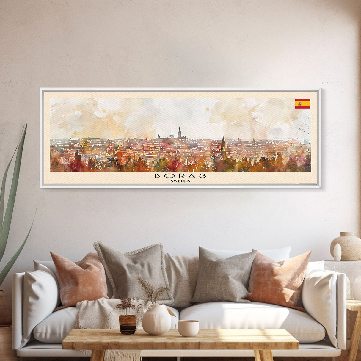 Bordeaux France Panoramic Travel Poster, Framed Canvas Print or Metal Wall Art, Travel Art, Home Decor, Panoramic Painting, Midcentury Art