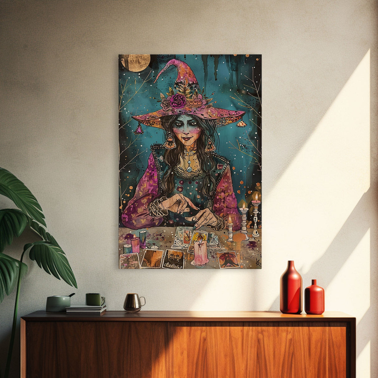 Halloween Haunted Doll, Framed Canvas Print, Wall Art, Spooky Decor, Halloween Decoration, Living Room Art, Unique Gift