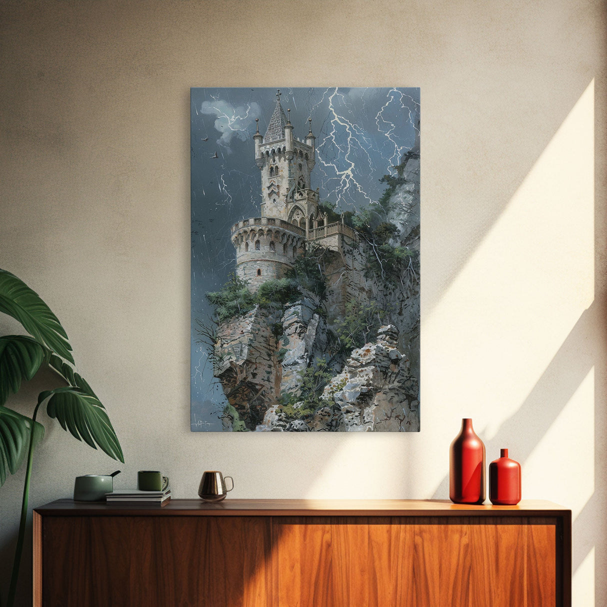 Ghostly Forest Path, Halloween Art, Spooky Wall Decor, Framed Canvas Print, Creepy Art, Halloween Wall Decor, Seasonal Wall Art