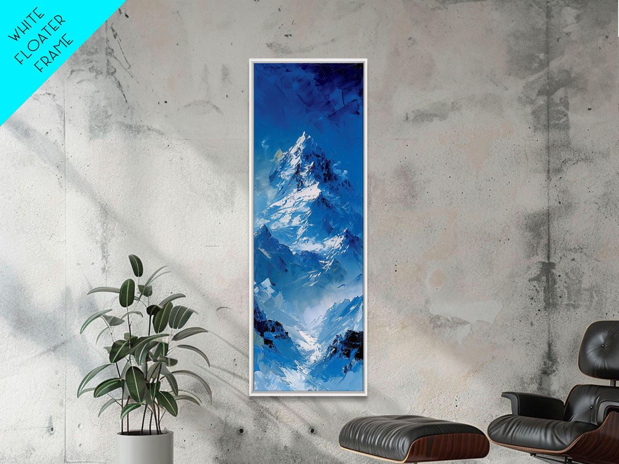 Mountain Landscape Art for Home - Framed Canvas Print, Skinny Tall Art, Living Room Wall Art, Bedroom Decor, Panoramic Landscape Artwork