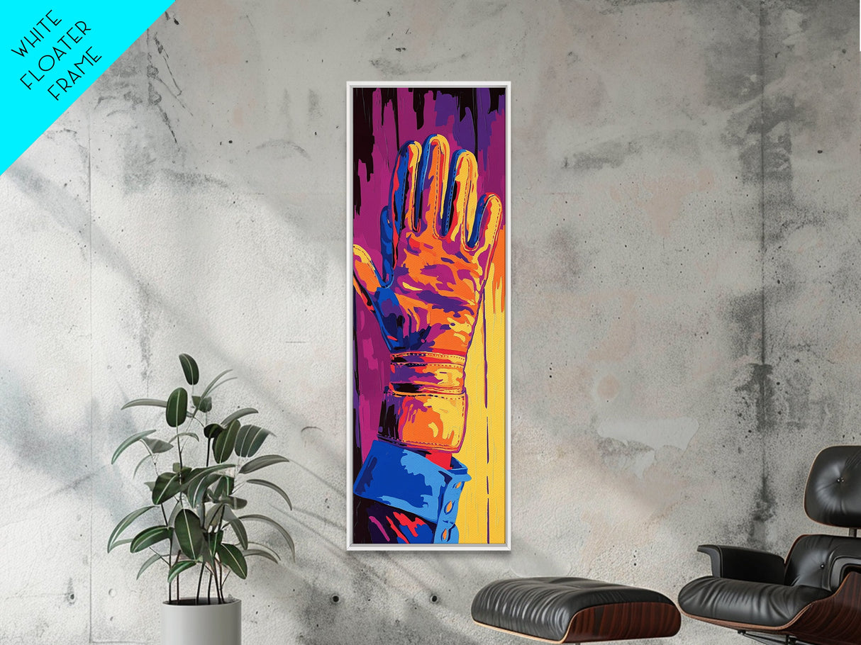 Vibrant Pop Art Hand Framed Canvas Print graffiti wall art colorful geometric painting bold decor gift idea living room art