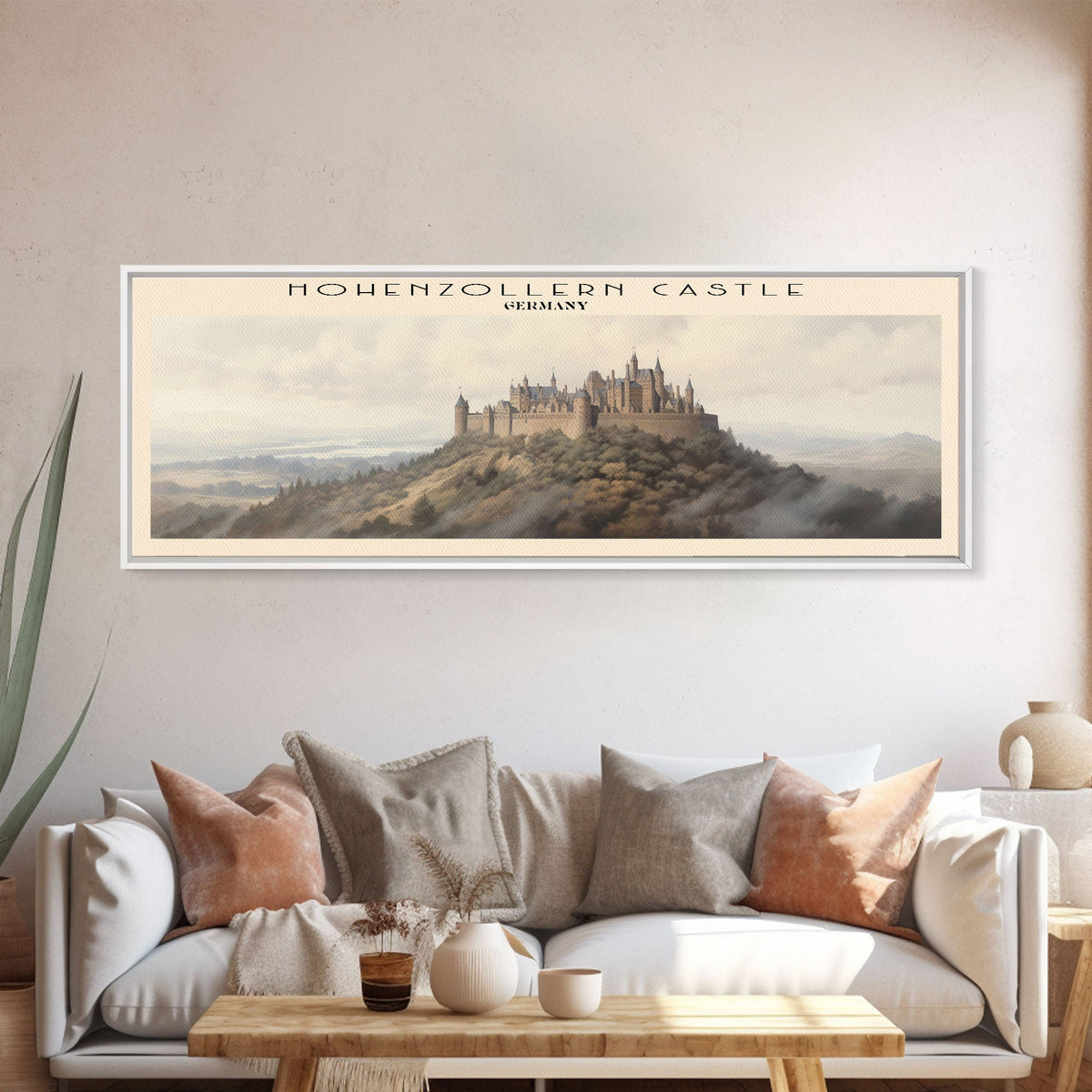 Hohenzollern Castle Travel Print Wall Art, Travel Poster Print, Retro Style COUNTRY Home Decor, Wall Hanging, Travel Gift Idea, Unique Metal Art