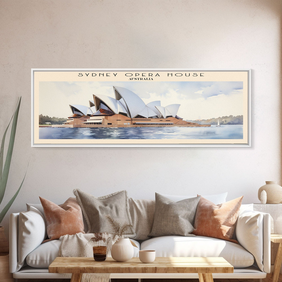 Sydney Opera House Framed Canvas Print Travel Poster | Wall Art | Home Decor | Gift For Travel Lover | Wall Hanging | Original Art