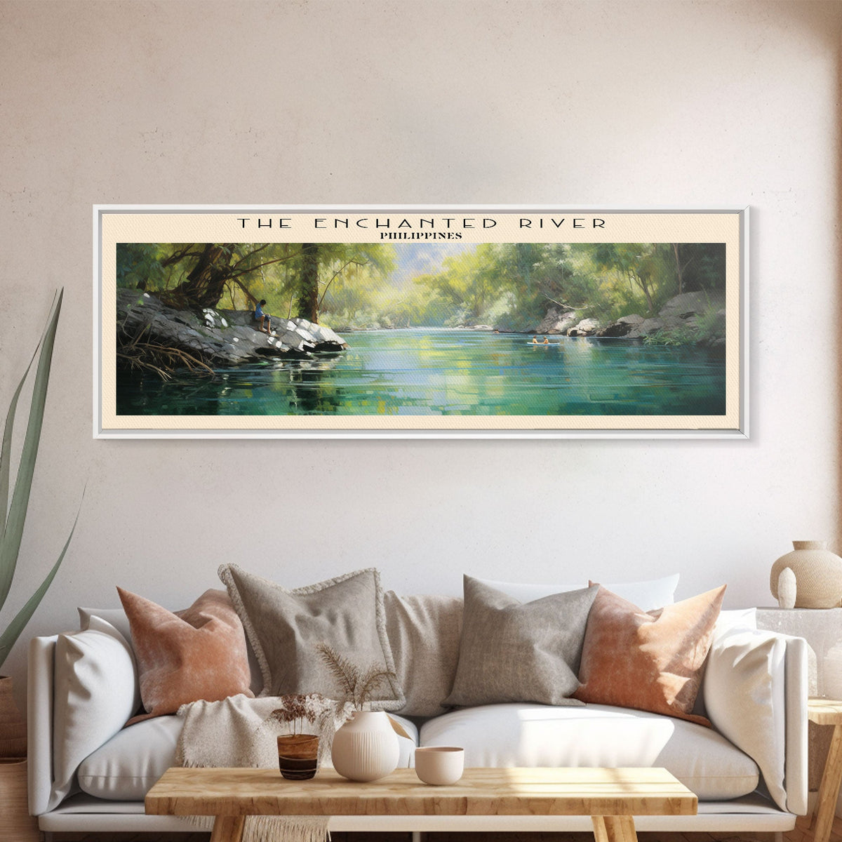 The Enchanted River Travel Print Wall Art, Travel Poster Print, Retro Style COUNTRY Home Decor, Wall Hanging, Travel Gift Idea, Unique Metal Art