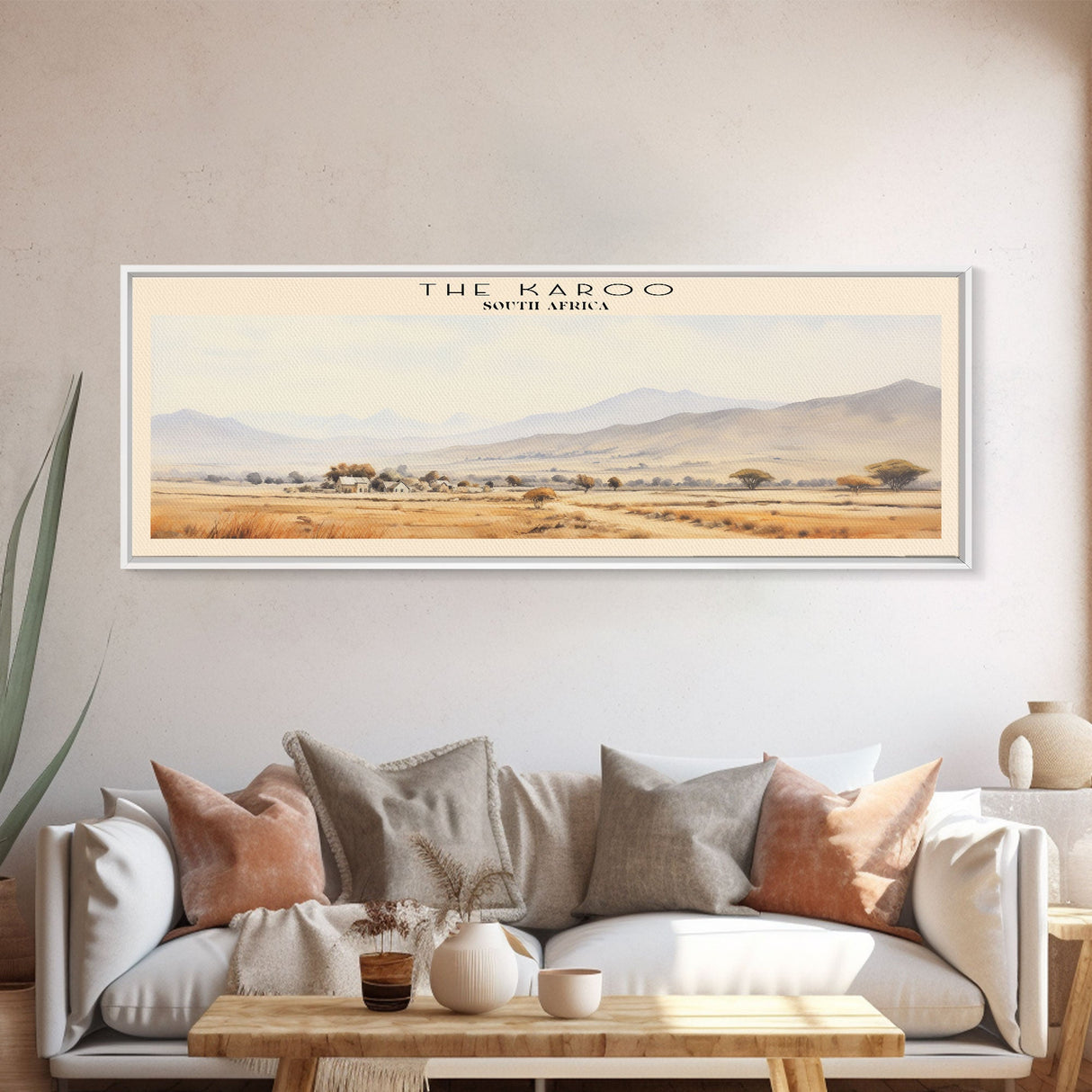 The Karoo Travel Print Wall Art, Travel Poster Print, Retro Style COUNTRY Home Decor, Wall Hanging, Travel Gift Idea, Unique Metal Art