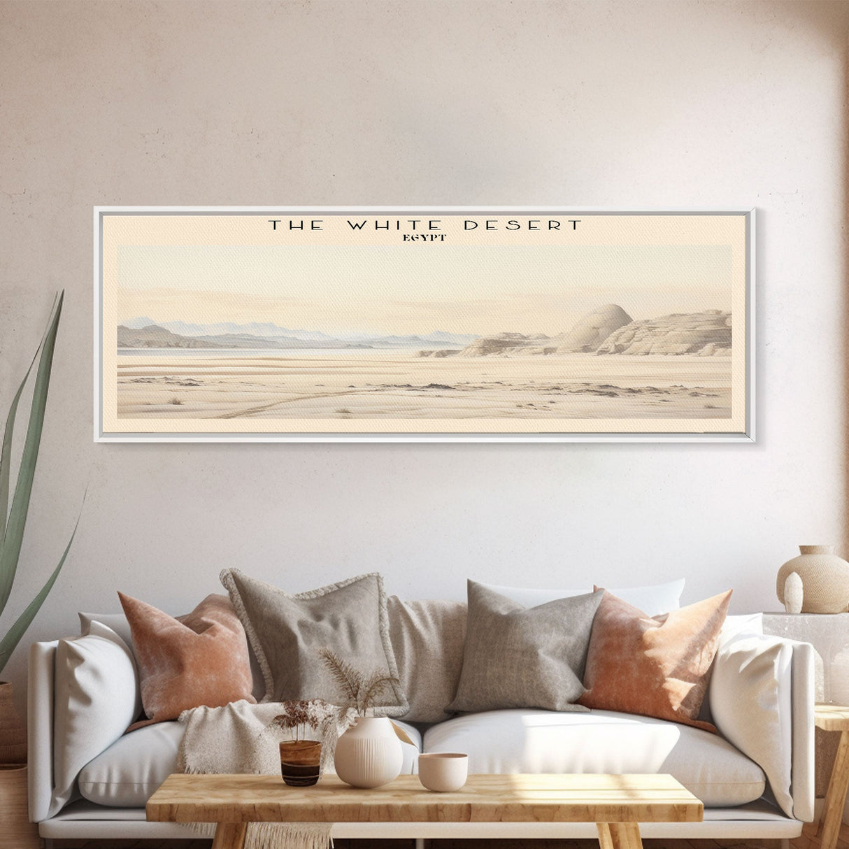 The White Desert Travel Print Wall Art, Travel Poster Print, Retro Style COUNTRY Home Decor, Wall Hanging, Travel Gift Idea, Unique Metal Art