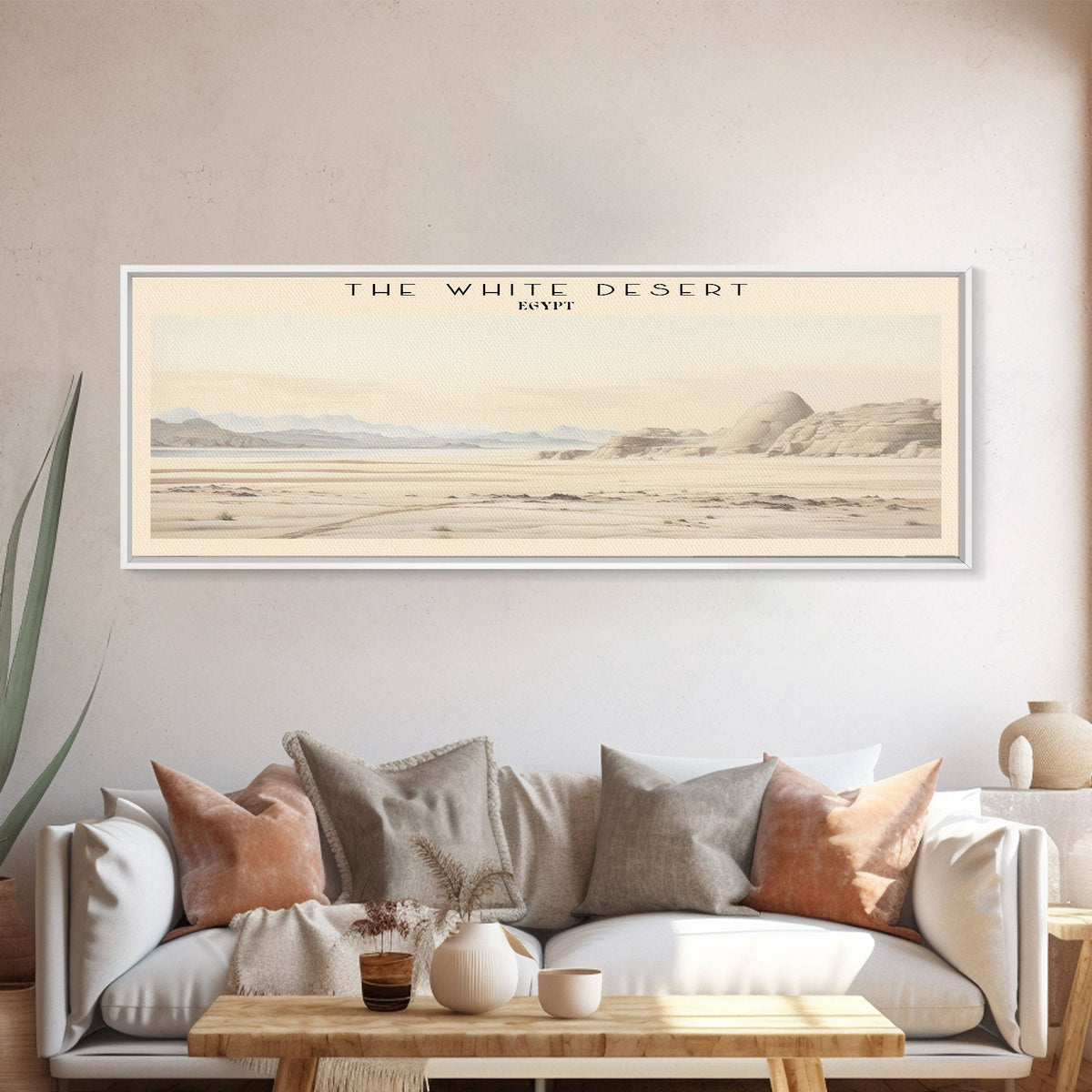 The White Desert Travel Print Wall Art, Travel Poster Print, Retro Style COUNTRY Home Decor, Wall Hanging, Travel Gift Idea, Unique Metal Art