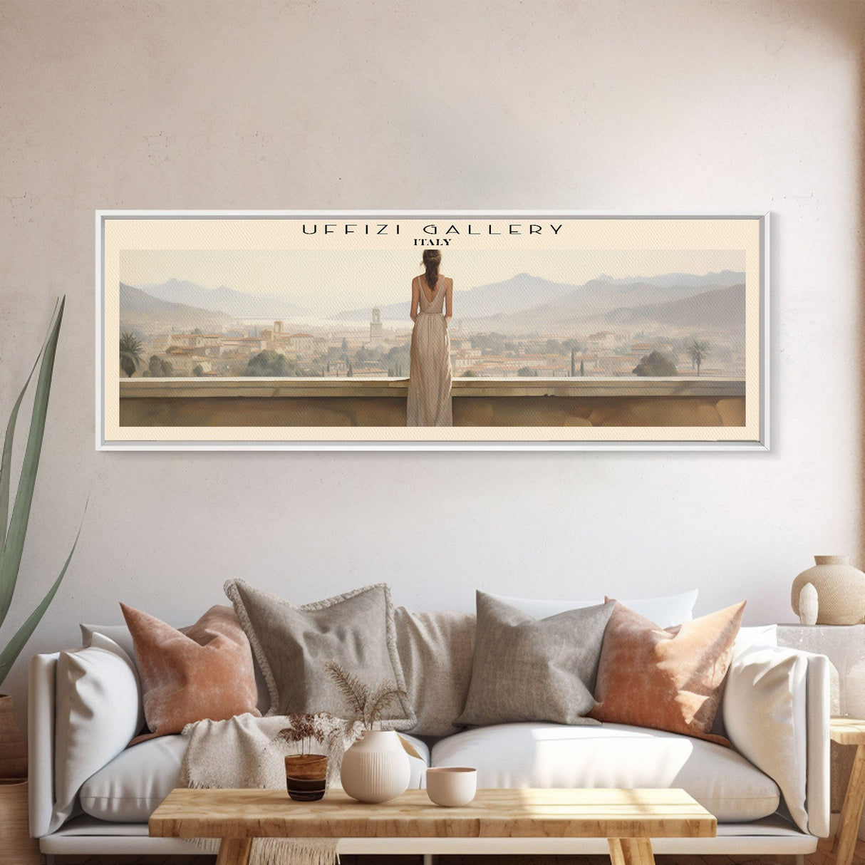 Uffizi Gallery Travel Print Wall Art, Travel Poster Print, Retro Style COUNTRY Home Decor, Wall Hanging, Travel Gift Idea, Unique Metal Art
