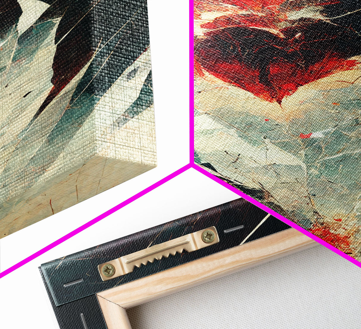 Anatomy of a Broken Heart, Framed Canvas Print, Ready To Hang Framed Wall Art, Living Room Wall Hanging