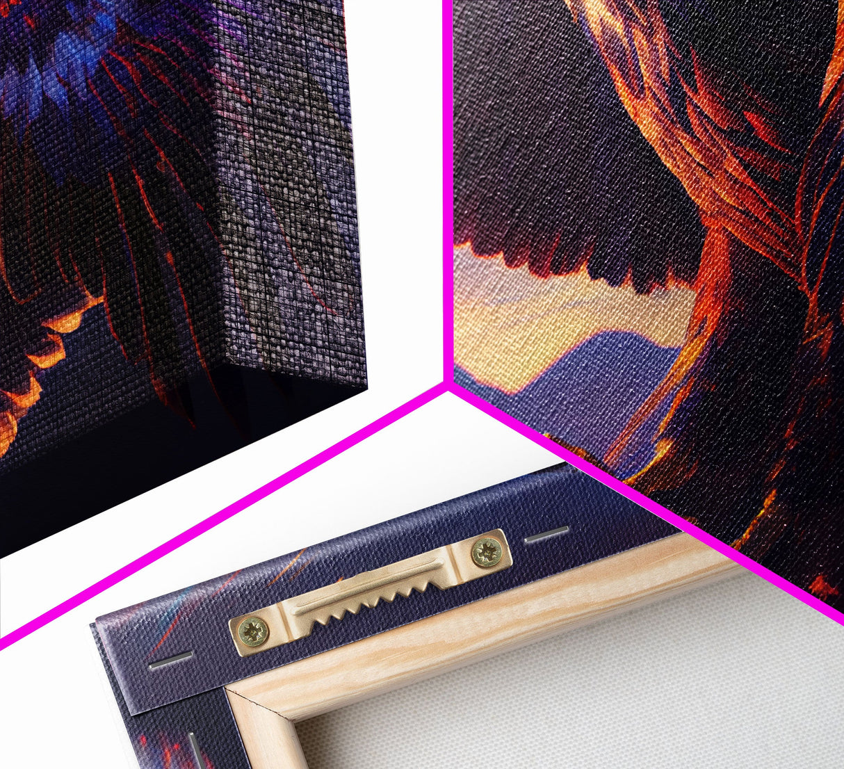 Bald Eagle on the hunt, birds of prey animal prints, framed canvas print, American Bald Eagle Art