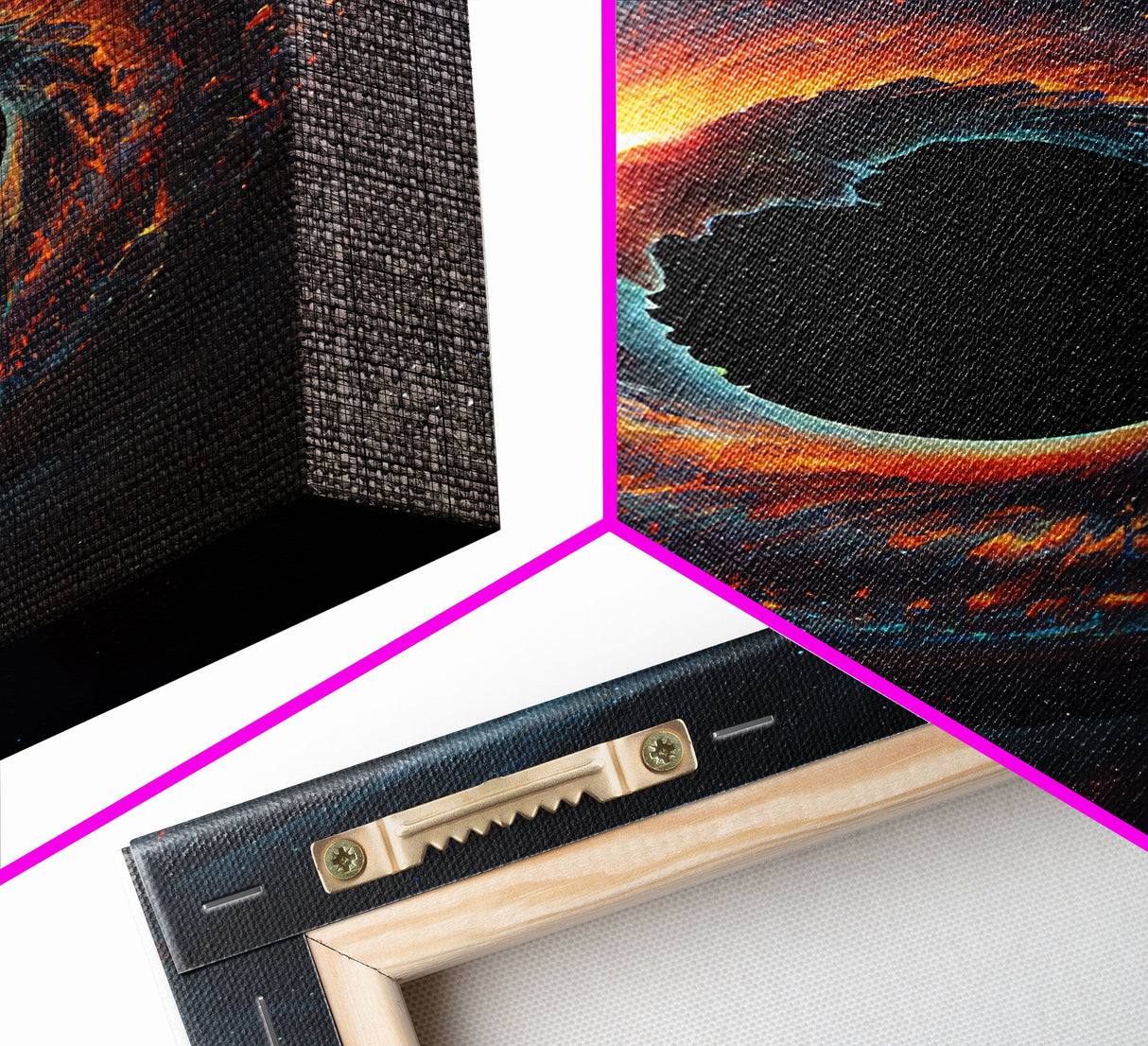 Eye Of the Storm, Galaxy art, framed canvas print, unique space decor