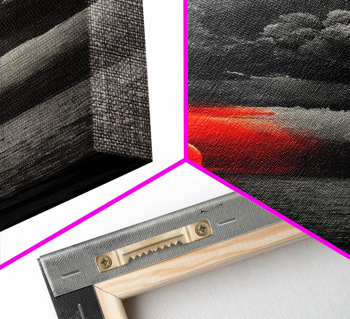 Spooky Horror Canvas Print, Bloodmoon Sunset, Blood moon, Halloween Wall Art, Ready To Hang