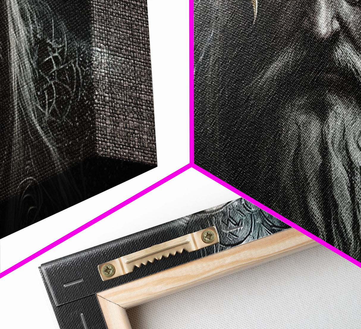 Portrait of Odin King of the Gods, Ruler of Asgard, Framed Canvas Print, Norse Mythology Pop Art, Fantasy Art